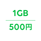 1GB/500円