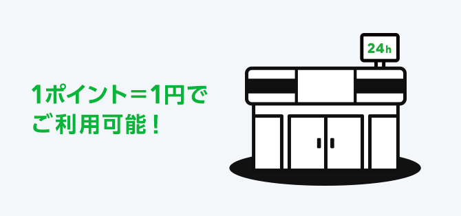 1ポイント=1円でご利用可能